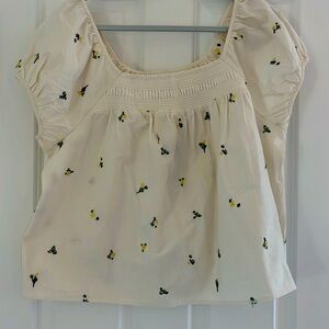 Embroidered Smock Top-NWT